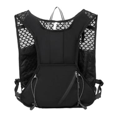 Imagem de predolo Colete de corrida, colete de hidratação, vários bolsos com faixas refletivas, mochila de caminhada, Preto