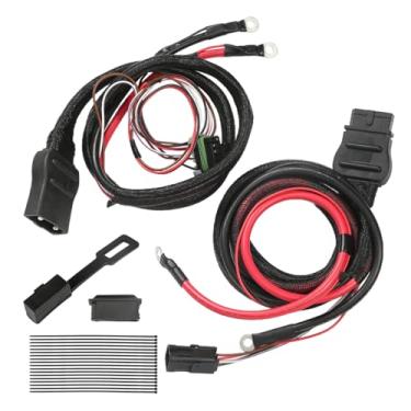 Imagem de Pacote com 2 cabos de bateria de 4 pinos, pacote com 2 - 42014 42015 adequado para arado de neve Western SnowEx Fisher Blizzard, incluindo cabos laterais de caminhão e arado