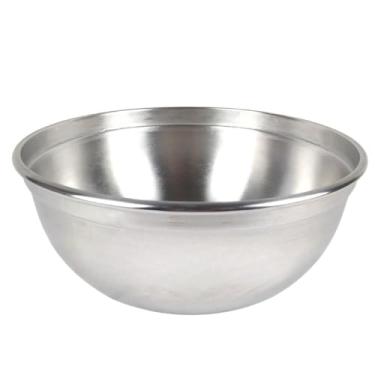 Imagem de Bacia Multiuso para Cozinha, Saladeira Bacia Tigela Cubeta em Alumínio Polido 2,2 L