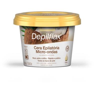Imagem de Cera quente Micro-ondas depilatório Coco 200g Depilflax