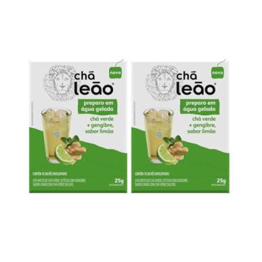 Imagem de Combo Chá Leão Água Gelada Chá Verde, Gengibre e Limão - 20 Sachês