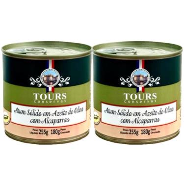 Imagem de Atum Sólido Tours em Lata - Azeite de Oliva com Alcaparras 2 Unidades de 255g Cada