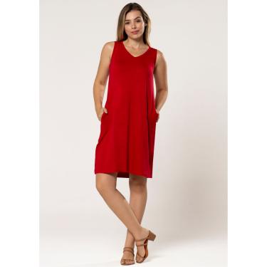 Imagem de Vestido Pau a Pique Regata Básico Vermelho