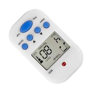 Imagem de XUXHOU Mini Metrônomo Eletrônico Profissional Com Função de Toque para Guitarra, Piano, Violino M50, Estável e Durável para Músicos, ABS Resistente a Arranhões (Branco)