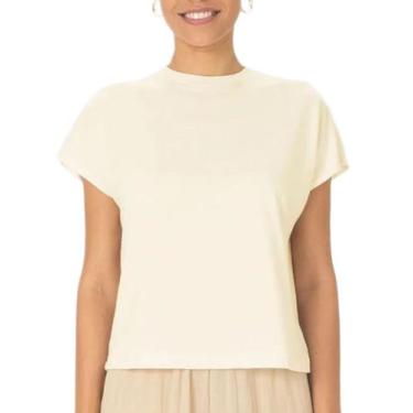 Imagem de Blusa Manga Curta Malwee 1000120770 Feminina Sem Cavas Algodão Comfy T