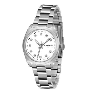 Imagem de Relógio Feminino Lince Prata Cristais LRMH035L