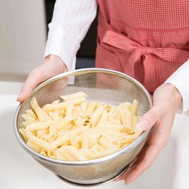 Imagem de 2X Escorredor De Macarrão Inox 25 Cm - Escorredor Multiuso I