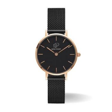 Imagem de Relógio Feminino Versalhes Preto Rosé Gold 32mm New Port-Feminino