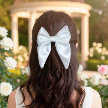 Imagem de Laço De Cabelo Noiva Civil Casamento Acessório Cetim CR20 - Milly  O S