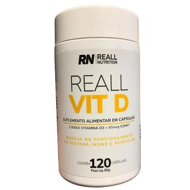 Imagem de Suplemento Vitamina D K2 Reall Nutrition 120 Capsulas-Unissex