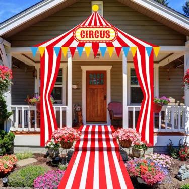 Imagem de Decorações de tenda Carnival Circus Fanfanwin, conjunto de 4