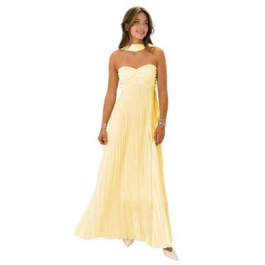 Imagem de Vestido de dama de honra Inkomise 2025 longo de chiffon sem alças amar