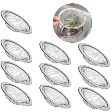 Imagem de Ralinho Japonês Para Pia Lavatório Tanque Inox Médio 10 Un