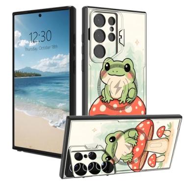 Imagem de AIRWEE Capa magnética robusta para Samsung Galaxy S24 Ultra, camada dupla com absorção de choque, à prova de choque, armadura protetora com suporte para câmera oculta para Galaxy S24 Ultra 17.5 cm