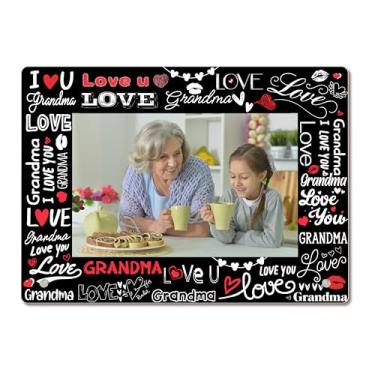 Imagem de Porta-retrato de avó, I Love You, porta-retratos para avó, dia dos avós, presentes de Natal para avós, para netos, moldura acrílica 10 x 15 cm, 07