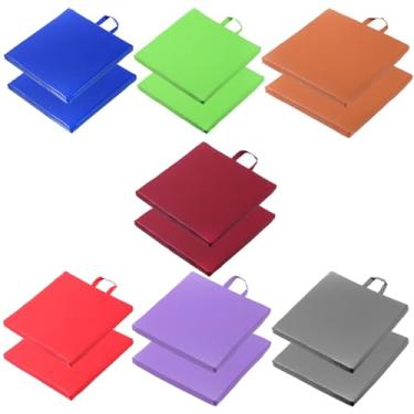 Imagem de Almofadas de piquenique portáteis para acampamento ao ar livre, 14 peças, tapetes redondos, quadrados, hexagonais, alças de transporte, dobráveis e fáceis de limpar, chão sentado ideal para