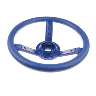 Imagem de Brinquedo de volante infantil faça você mesmo, acessórios de playground para diversão interna/externa, seguro e fácil de instalar, ótimo para escalada e casas de brinquedo - azul