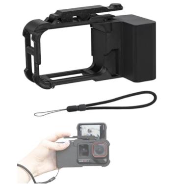 Imagem de Suporte de alça de câmera para Insta 360 Ace Pro2/Ace Pro/Ace, suporte de extensão de gaiola de aperto de câmera com botão de obturador, caixa protetora com moldura de coelho