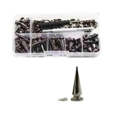 Imagem de Kit De Espinhos E Rebites Punk Com 180 80 Conjuntos E Ferramentas Para