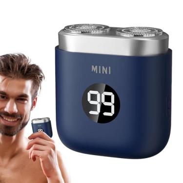 Imagem de Shakven Aparador de barba elétrico, barbeador elétrico de bolso | Máquina de barbear elétrica compacta para homens - Aparador de barba portátil para viagens, viagens de carro