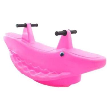 Imagem de Brinquedo Infantil Gangorra Jacare Rosa 2 Lugares - Diversão Kids 