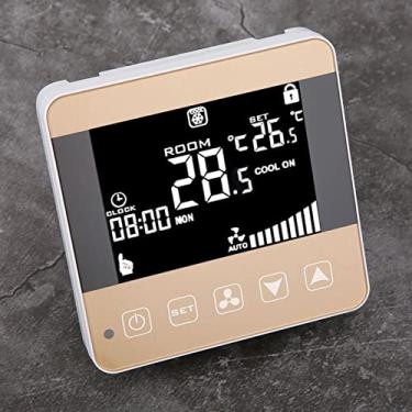 Imagem de LiebeWH Termostato Digital Com Tela Sensível Ao Toque Inteligente para Ar Condicionado Central, Controlador de Temperatura Programável LCD Com 4 Modos de Velocidade, Testes de Alta Confiabilidade,