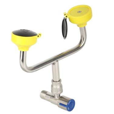 Imagem de Fafeicy Lava-olhos de Aço Inoxidável Com Bicos ABS para Escritório de Laboratório de Fábrica, Fácil Instalação, Confortável, Poeira, Uso Multiuso, Estação de Lavagem Ocular Montada Em Torneira