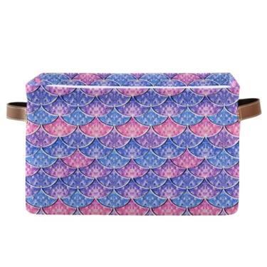 Imagem de Wassud Balanças de lona dobrável com alças, cesta organizadora dobrável para armário, banheiro e decoração de casa, pacote com 2