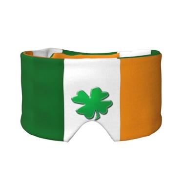 Imagem de Máscara de proteção para olhos e orelhas com estampa de bandeira irlandesa, respirável, ajustável, blecaute, confortável