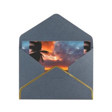 Imagem de Pôr do sol, praia, cartões comemorativos para todas as ocasiões, convites de festa de aniversário de casamento, 12,7 x 15,2 cm