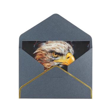 Imagem de SKKNT Cartões comemorativos com estampa de águia para todas as ocasiões, convites de festa de aniversário de casamento, 12,7 x 15,2 cm