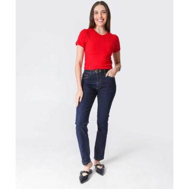 Imagem de Calça Cigarrete Feminina Jeans Bolsos-87010 - Mckinny, 38, Jeans azul
