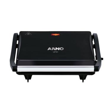 Imagem de Grill Elétrico Arno Compact Uno GPTO Grelha Antiaderente Trava Lateral Preto