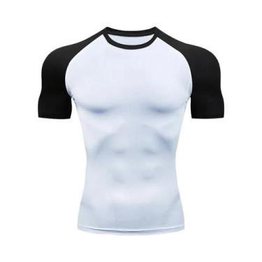 Imagem de Camisetas De Compressão Masculinas De Verão Manga Curta Para Academia,
