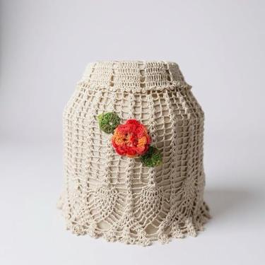 Imagem de Capa Para Botijão De Gás 55x55cm Bordada Crochê Artesanal (Laranja)