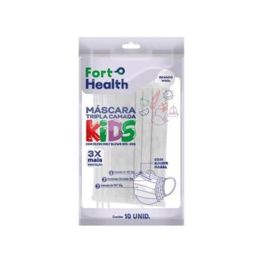 Imagem de Máscara Descartável tripla Infantil Fortflex com 10 unidades