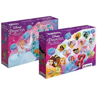Imagem de Jogo Tabuleiro Da Memoria E Quebra Cabeça Infantil Criança Disney Prin