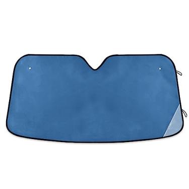 Imagem de Guarda-sol de para-brisa de carro lápis-lazúli, protetor solar de para-brisa, proteção UV persiana dobrável para janela de carro, acessórios de resfriamento de carro