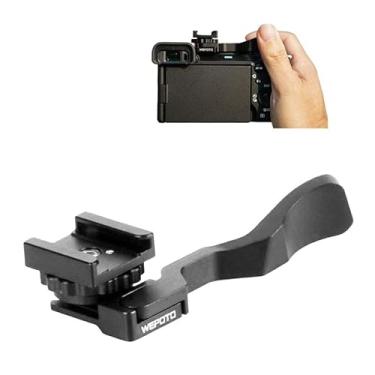 Imagem de WEPOTO Cabo de polegar de câmera série A6 para Sony A6000 A6100 A6200 A6300 A6400 A6500 A6600 A6700, protetor de sapata quente com suporte de sapata fria, design de bloqueio de patente