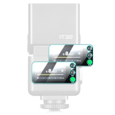 Imagem de Protetor de tela IT32 para mini flash Godox IT32 TTL, alta resolução, experiência de toque excepcional, protegendo o flash IT32 - Pacote com 2