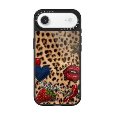 Imagem de CASETiFY Capa Glaze para iPhone Air [acabamento brilhante/compatível com Magsafe/1,5 m. 1X proteção contra quedas de grau militar] - Cheetah remendada - preta