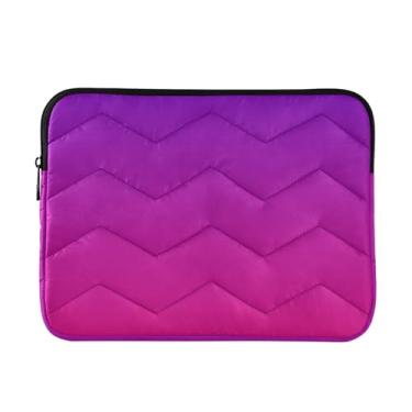 Imagem de Bolsa de laptop fina e leve gradiente rosa roxa, capa de transporte durável para tablet de viagem para trabalho, bolsa feminina para computador, de 13 a 14 polegadas