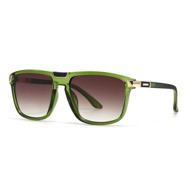 Imagem de Óculos de Sol UV400 - Lentes Jelly com Degradê de Oncinha para Homens e Mulheres, Ideais para Esportes ao Ar Livre, Corrida e Ciclismo, Cor Chá Verde