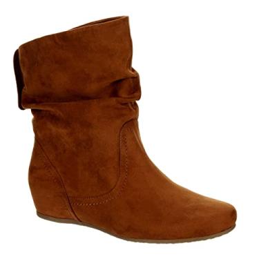 Imagem de XAPPEAL Carney – Bota de cano curto feminina casual sem cadarço, Conhaque, 38
