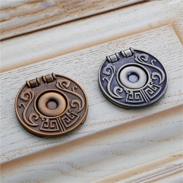 Imagem de Puxador de armário de móveis de bronze escuro montado em superfície flip café fivela escura maçanetas de descarga 1 peça (multi)