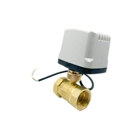 Imagem de Válvula esférica motorizada normalmente fechada de 1/5.1 cm, 3/10.2 cm, 2.5 cm, 5.1 cm, motor de metal de grande torque de abertura rápida, 1 peça (1/5.1 cm, 220V_Normalmente fechado)