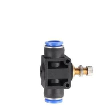 Imagem de 1 regulador de fluxo de ar pneumático 4 mm 6 mm 8 mm 10 mm 12 mm OD tubo de mangueira de ajuste de fluxo de gás conector de válvula controlador de velocidade de ar (LSA-12)