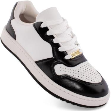 Imagem de Tênis Vizzano Casual Conforto Estilo Original 1466-102 Cor:Branco+Pret