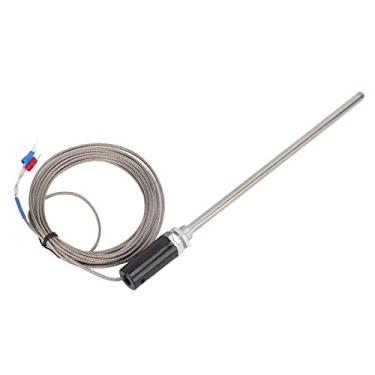 Imagem de KIMISS Sensor de Sonda de Temperatura de Aço Inoxidável Termopar Tipo M12 K para Aplicações Industriais, Design Plug-in, Faixa de Medição de 0-400°C (4m)