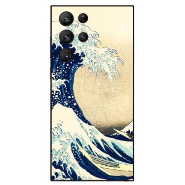 Imagem de Berkin Arts Capa artística de silicone compatível com Samsung Galaxy S24 Ultra 5G estilo japonês Ukiyo-e (Under The Wave Off Kanagawa The Great Wave de Katsushika Hokusai)